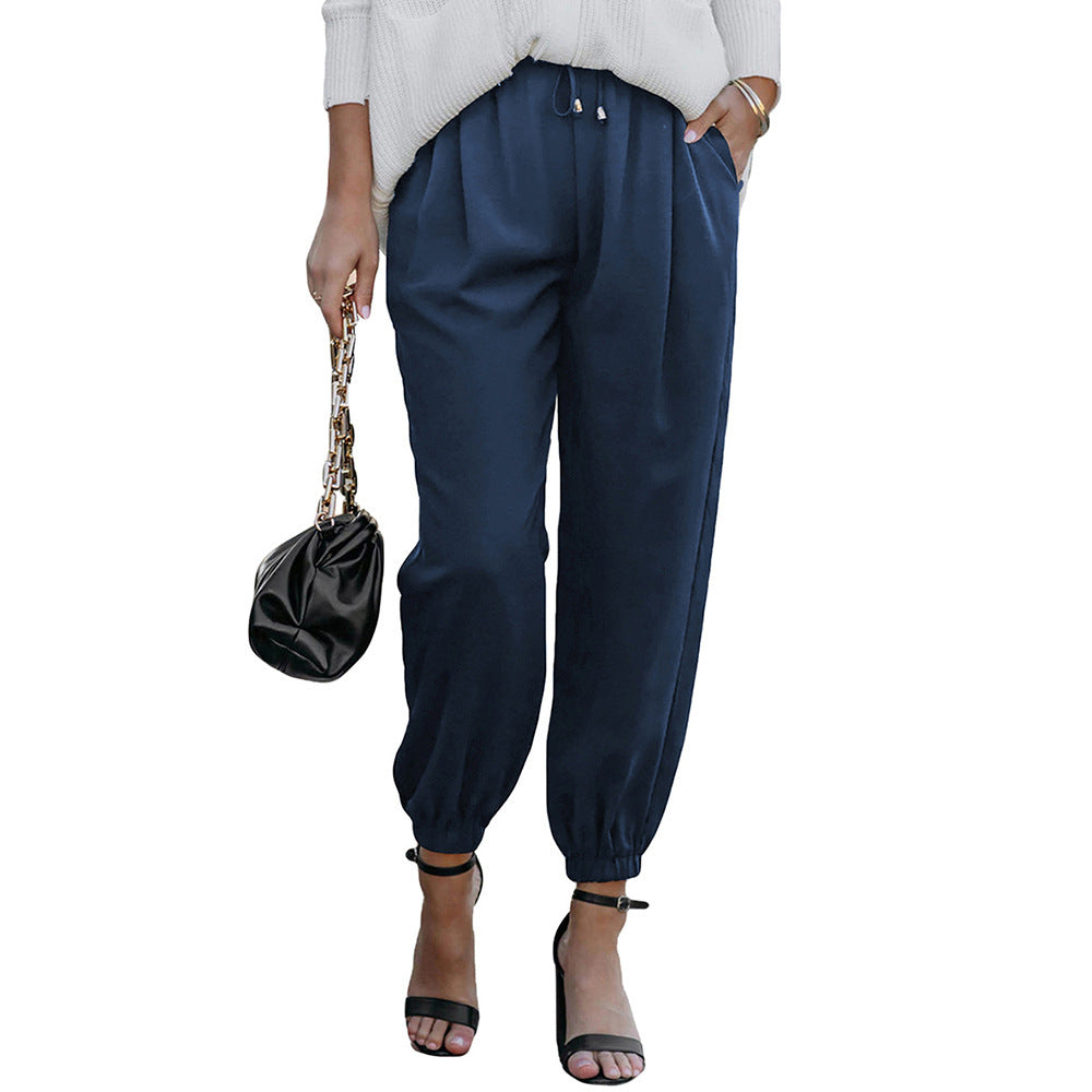 Solid-color Versatile Chic Long Pants Casual Style