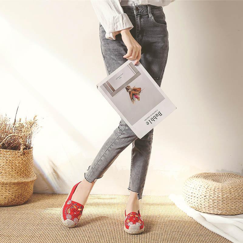 Embroidered Cloth Shoes Women's Breathable Canvas