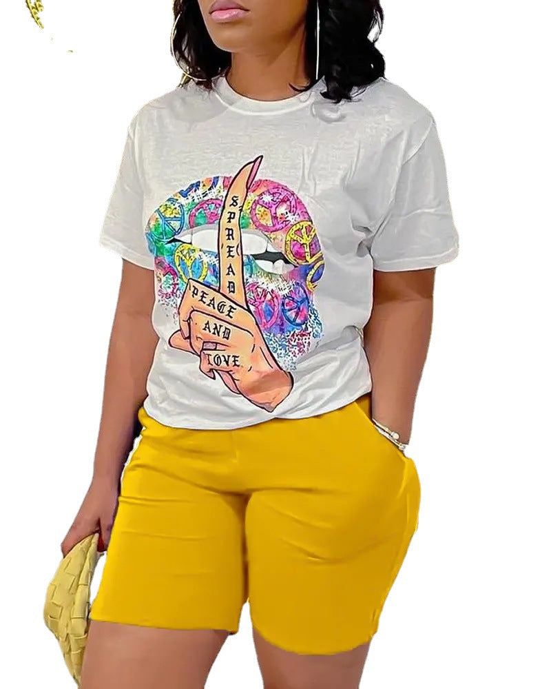 New Fashion Casual Trendy Printing Suit Women