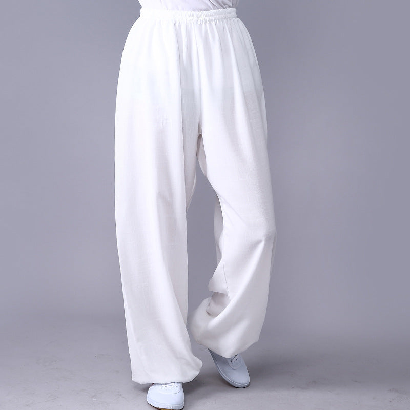 Men's And Women's Fashion Casual Breathable Cotton And Linen Practice Pants