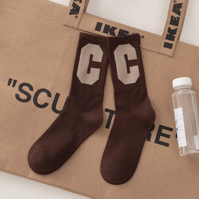 Socks Women's Big Love Medium Tube Macaron Color