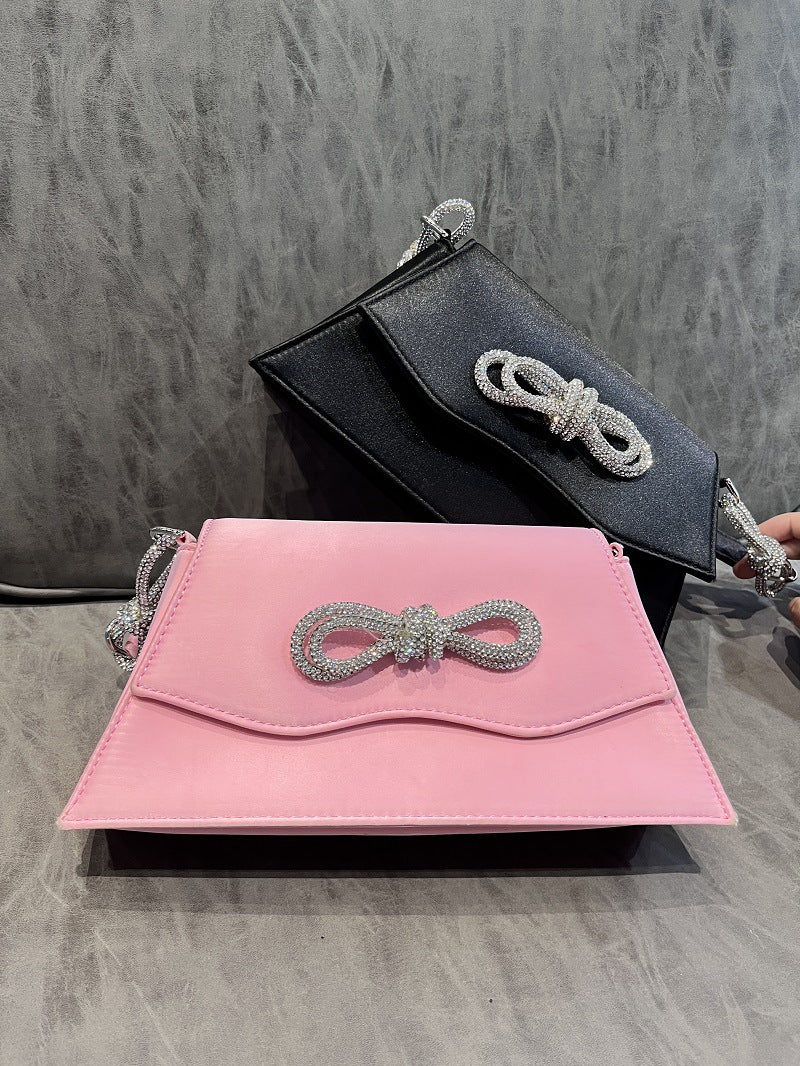 Diamond Bow Carrying Women's Underarm Shoulder Bag
