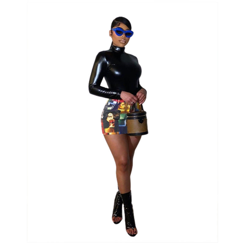Women's Fashion Personalized Street Shot High Waist Slim Skirt
