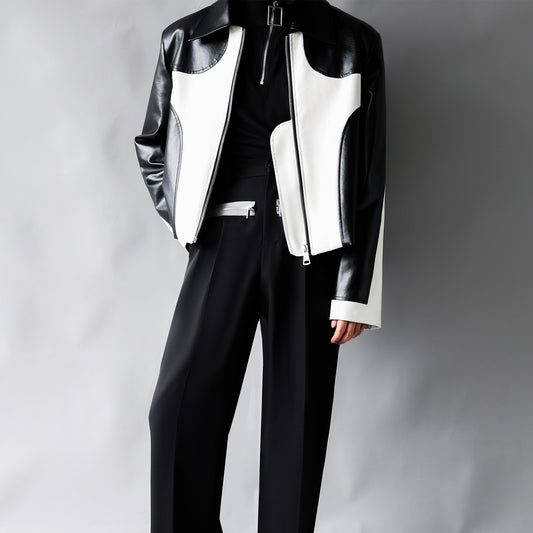 Autumn And Winter Advanced Design Sense Gang Handsome Pu Leather Jacket