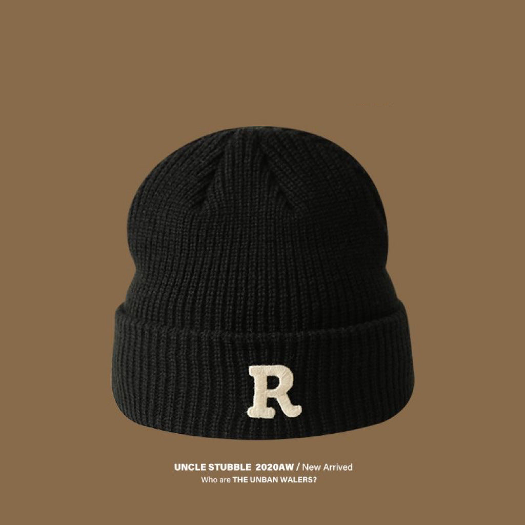 Winter Women's Good-looking Round Face Korean Knitted Woolen Cap