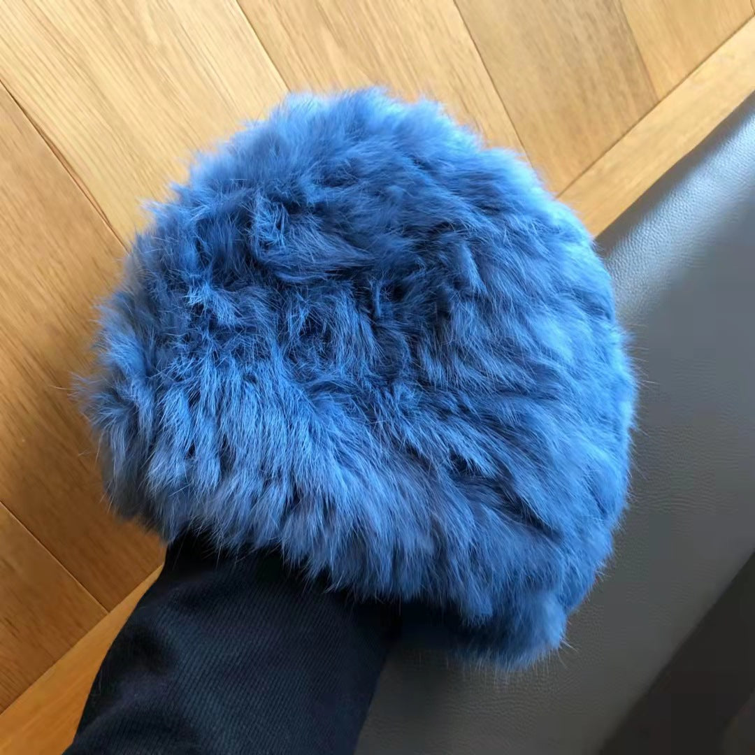 Cute Furry Knitted Wool Hat To Show The Face