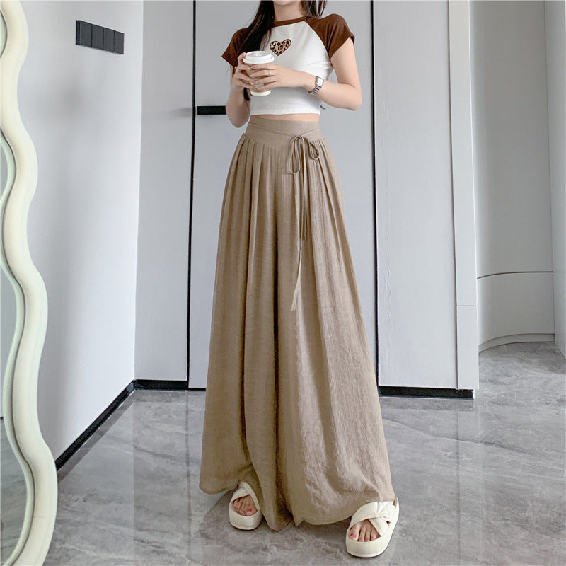 Hong Kong Style Loose Drooping Wide Leg Pants