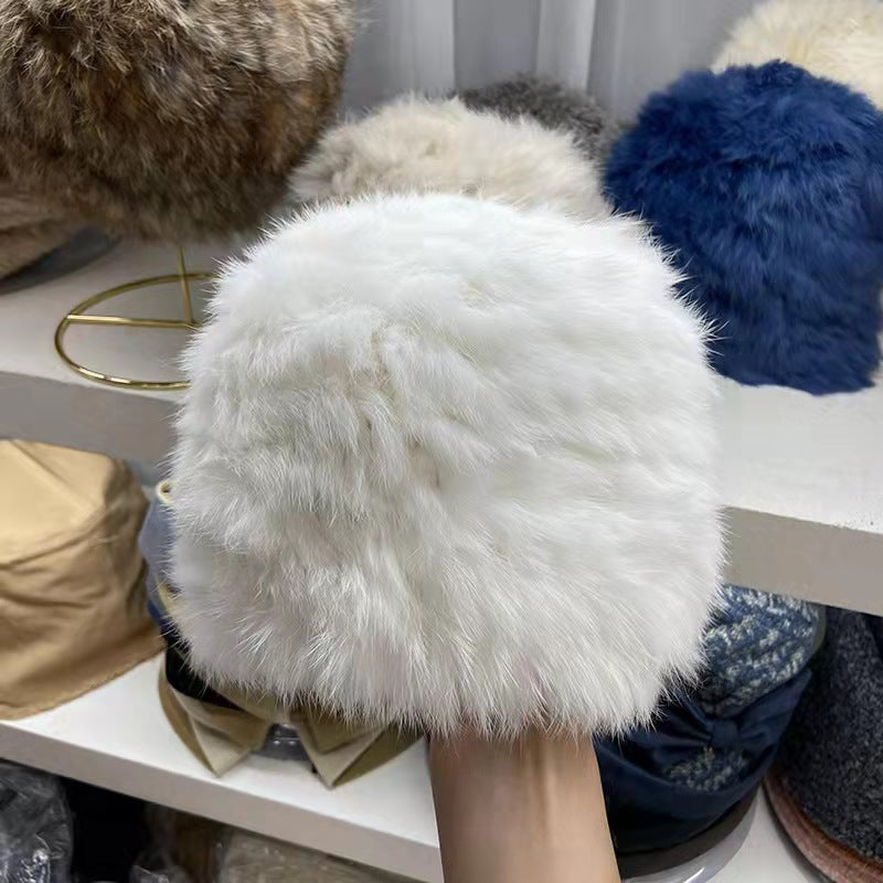Cute Furry Knitted Wool Hat To Show The Face