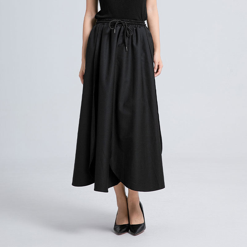 Personality Stitching Temperament Irregular Fluffy High Waist Type A Bud Skirt