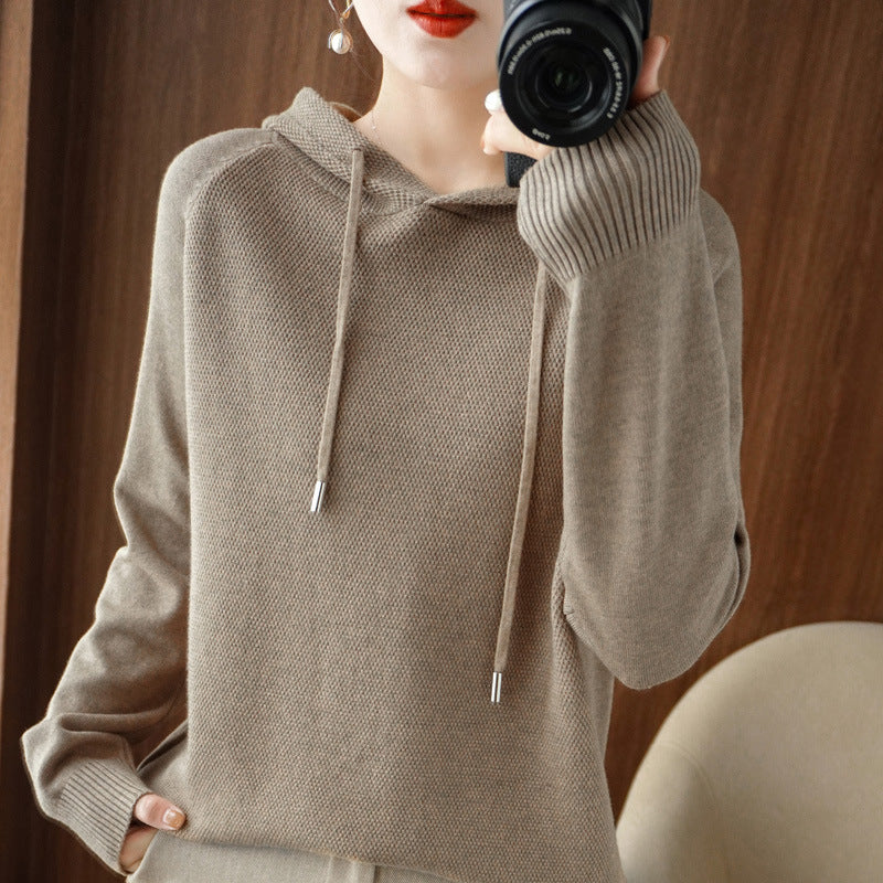 Ladies Hooded Bottoming Shirt Casual Sweatshirt