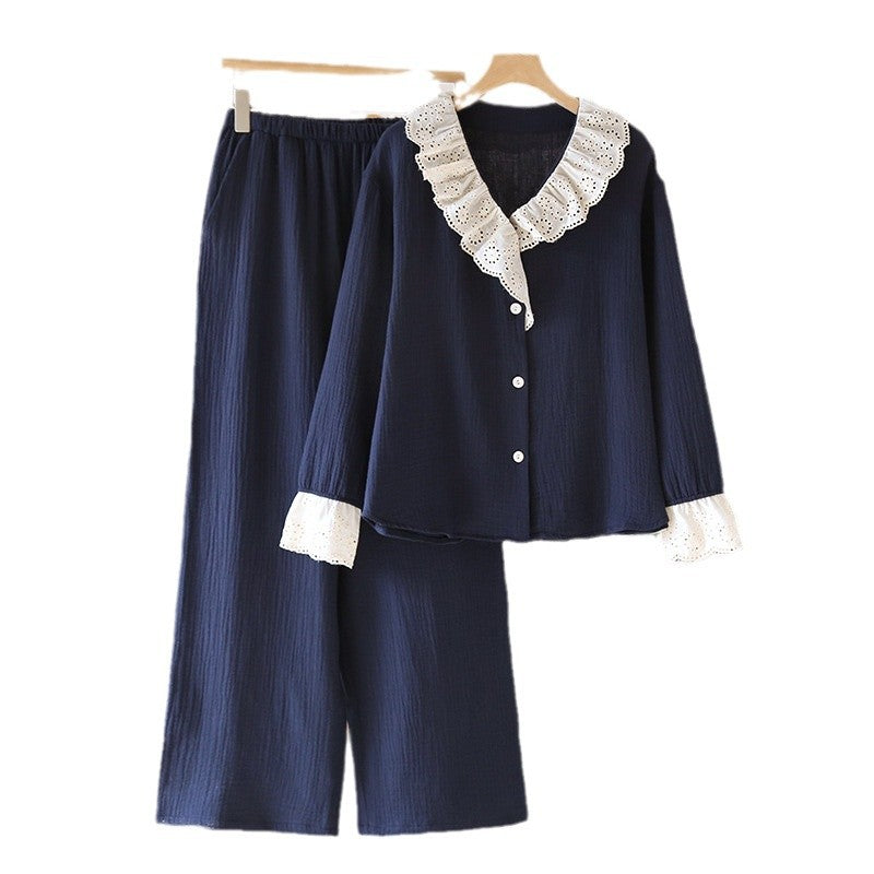 Womens French Romantic Minimalist Home Pajama Set