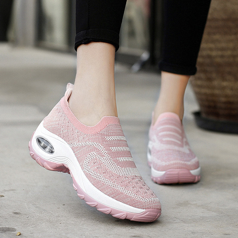 Old Beijing Cloth Red Sports Soft Bottom Air Cushion Shoes