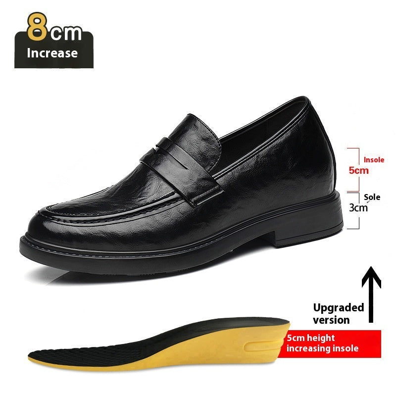 Increased By Slip-on Business Casual Leather Shoes
