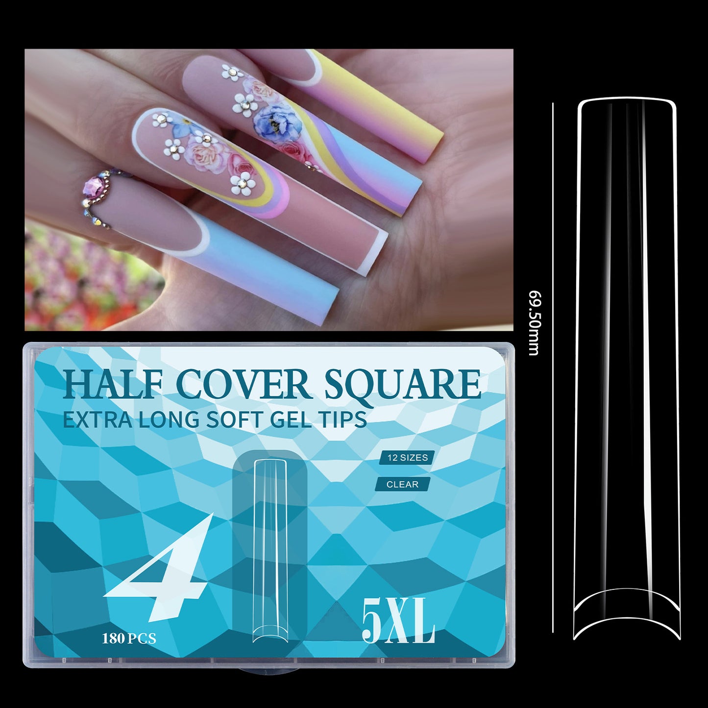 Fashionable And Personalized Extended French Nail Tips