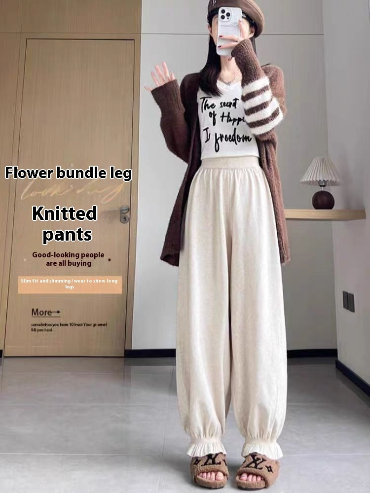 Knitted Harem Pants Women's Spring And Autumn Korean Style