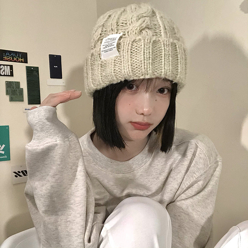 Women's Versatile Solid Color Loose Woolen Hat