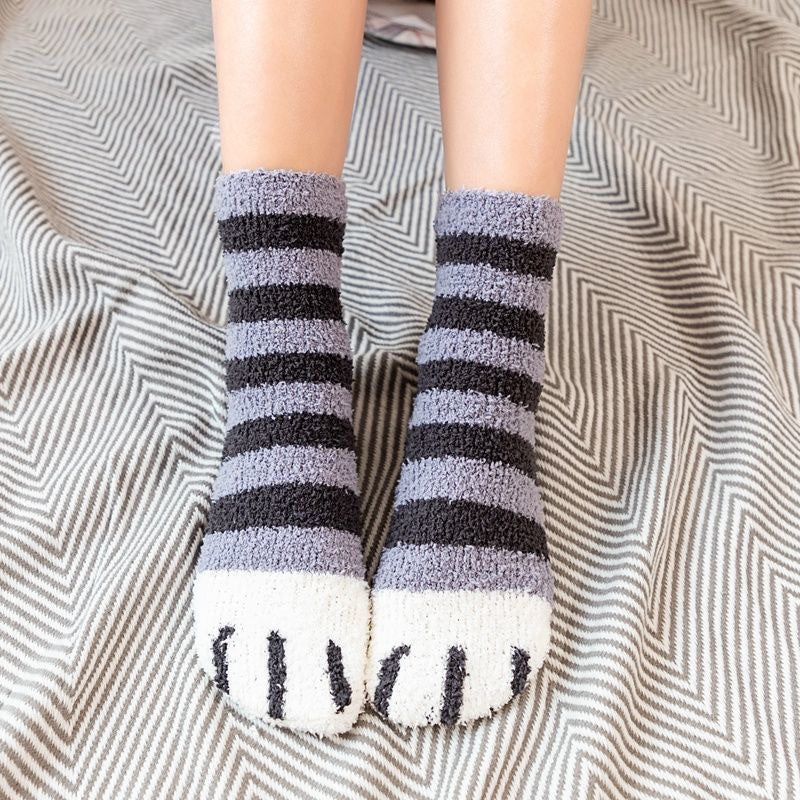 Autumn And Winter Plus Velvet Thick Towel Floor Socks