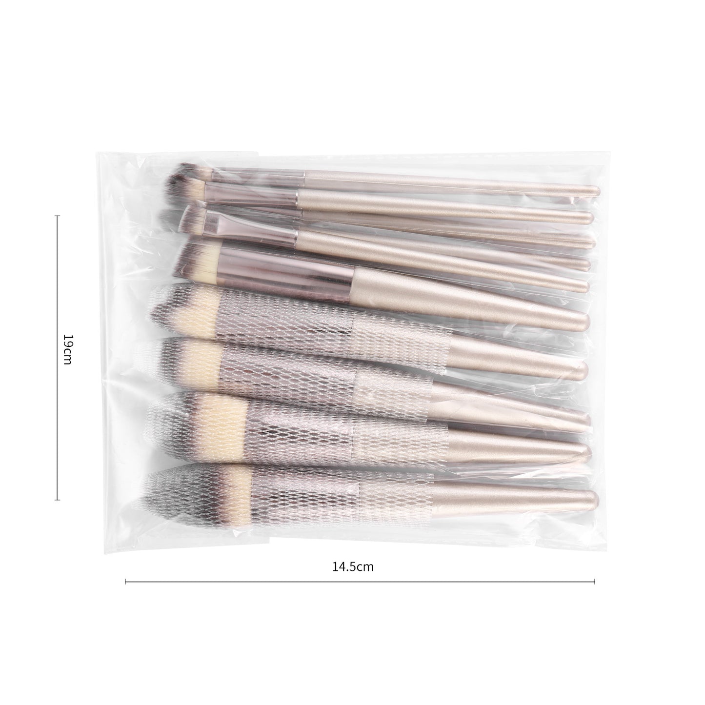 Wooden Handle Makeup Brush Champagne Gold