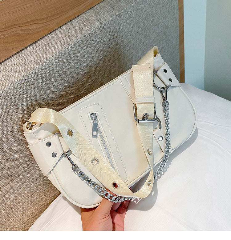 Special-interest Design Underarm All-match Nylon Cloth Chain Portable Baguette Bag