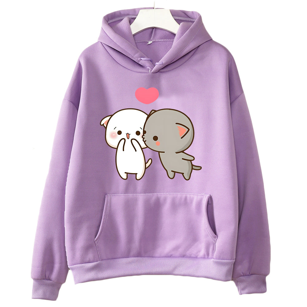 New Printed Pocket Drawstring Hoodie