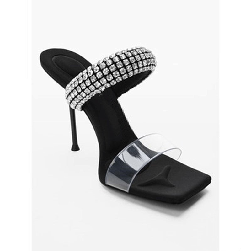 Women's Fashion Stiletto Heel Rhinestone Sandals