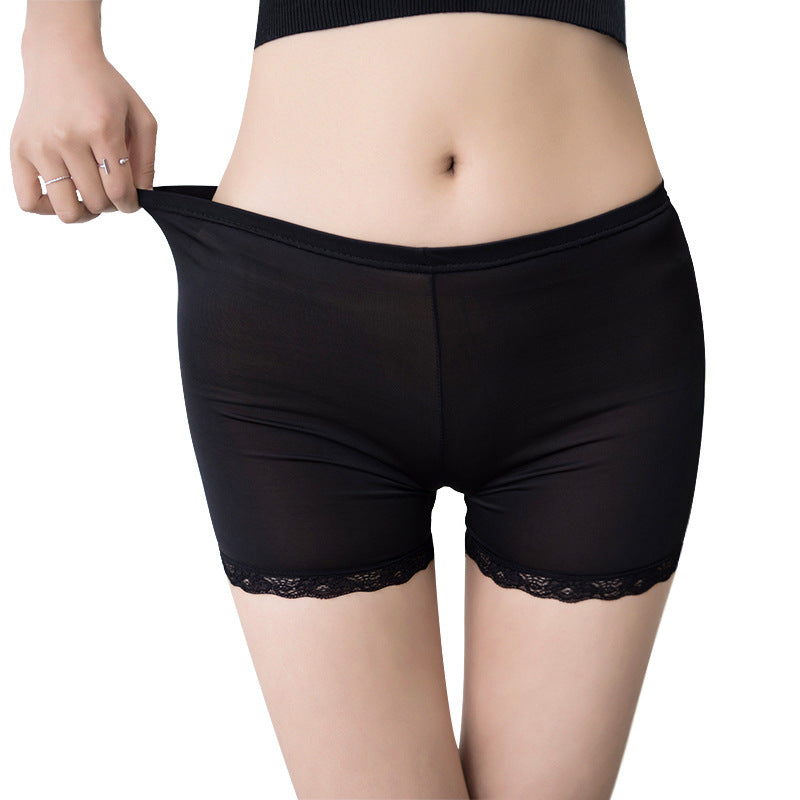 Women's Lace Solid Color Bottoming Shorts