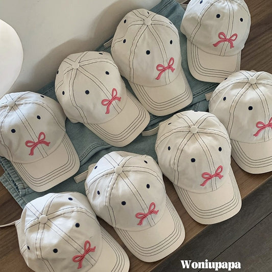 South Korea Ins Same Style Bow Baseball Cap Female