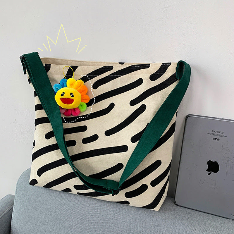Women's One Shoulder Portable Large Capacity Messenger Canvas Bag