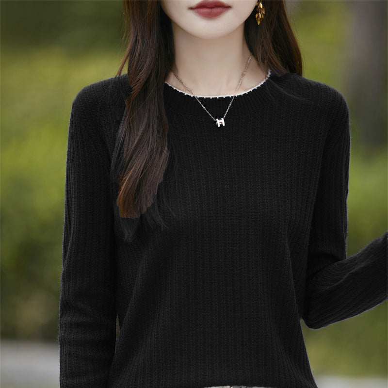 Women's Round-Neck Andy Fleece Pullover All-Match Sweater