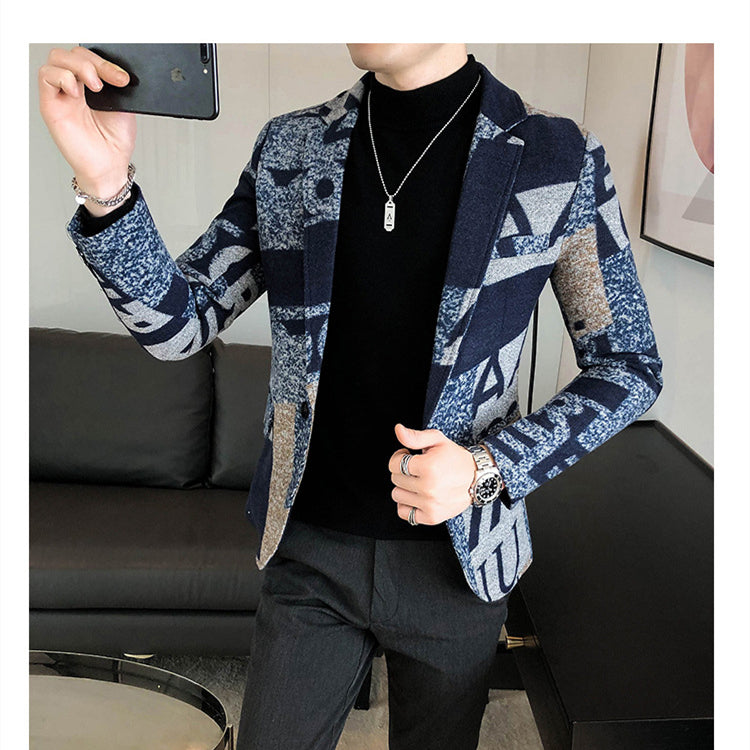 Fashion Trend Youth Long Suit Casual Jacket