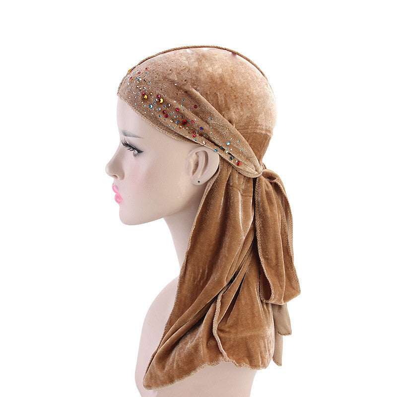 Color hot drill headband hat