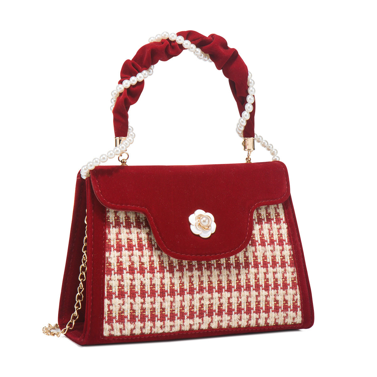 Women's Wedding Bag Bridal Bag High-grade Women's Elegant Red Niche Red Small Bag Portable