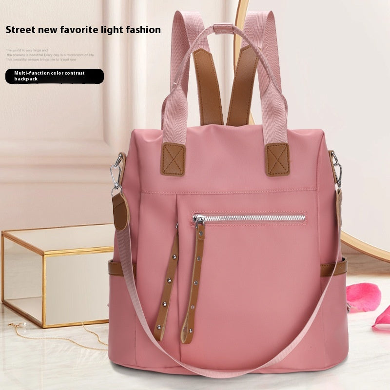 Large Capacity Backpack Oxford Cloth Waterproof Student Travel Bag