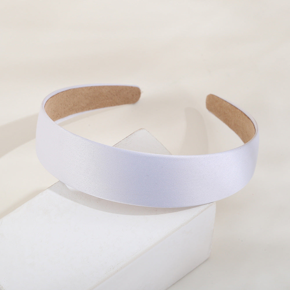 Color Elegant Headband Solid Color Baidu Headband Wide Fabric High Skull Top Headband