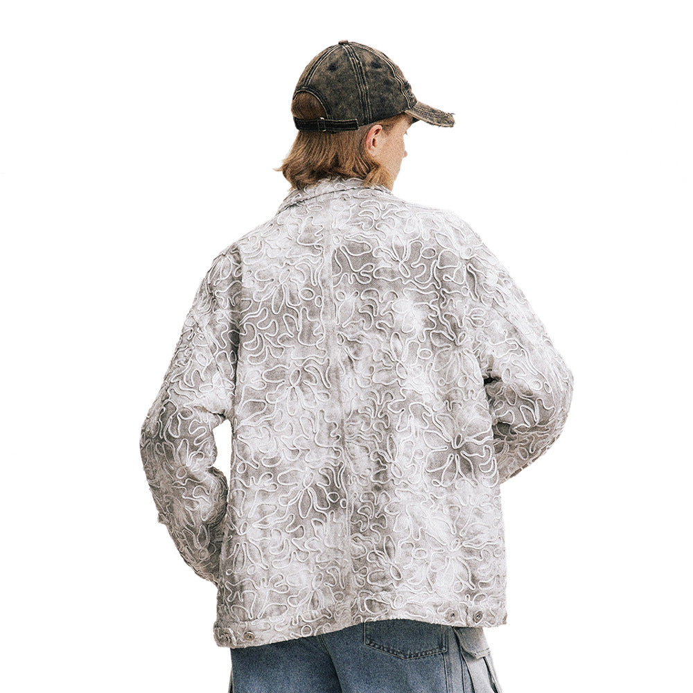 Tie-dye Gradient Loose Jacket Men's And Women's High Street