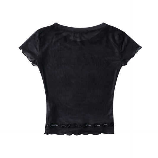 Women's American Design Sense Cat Printing Short Sleeve