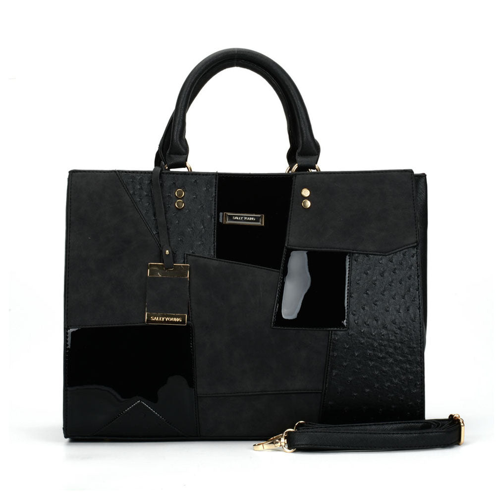 Single shoulder messenger stitching ladies bag