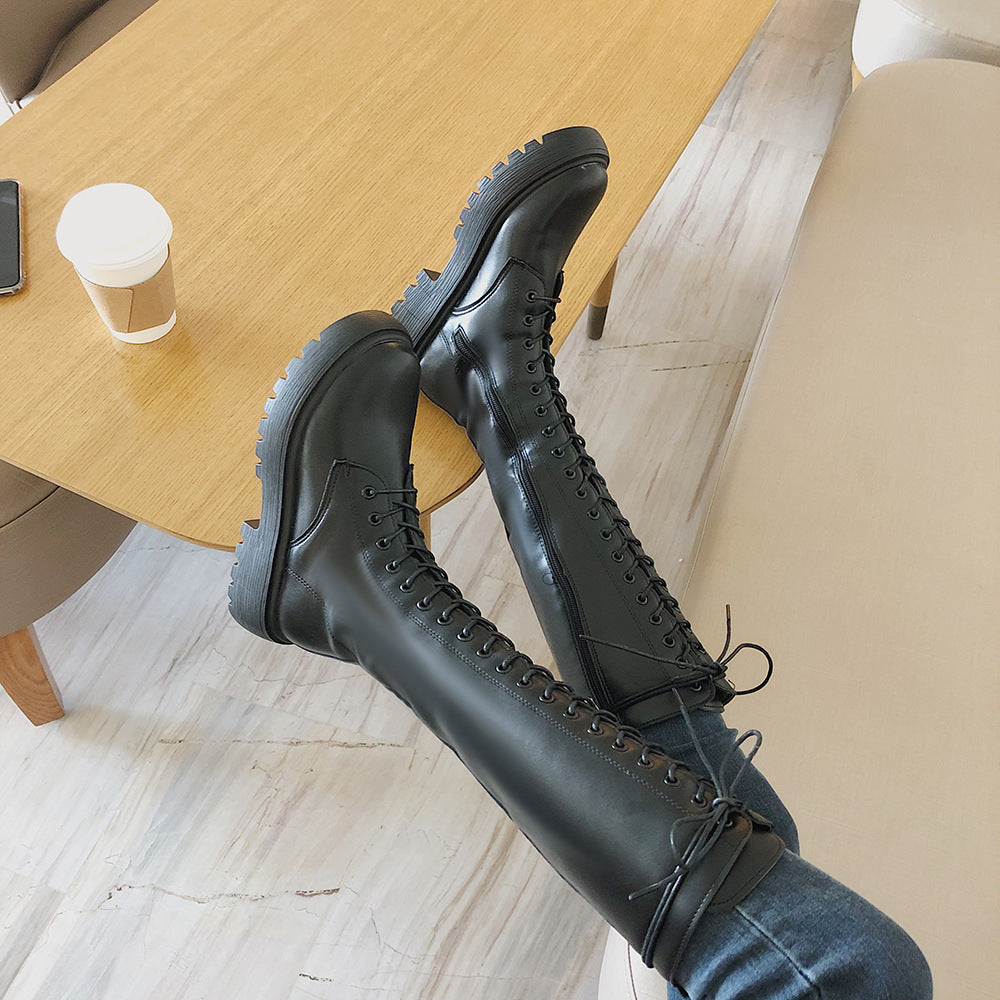 Women's Autumn Vintage British Long Knight Boots