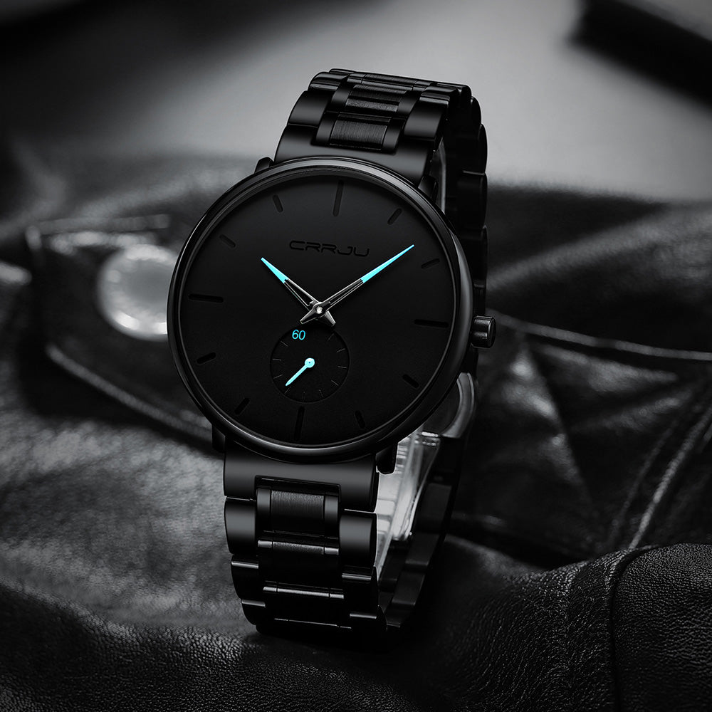 Men's New Steel Band Waterproof Watch Thin