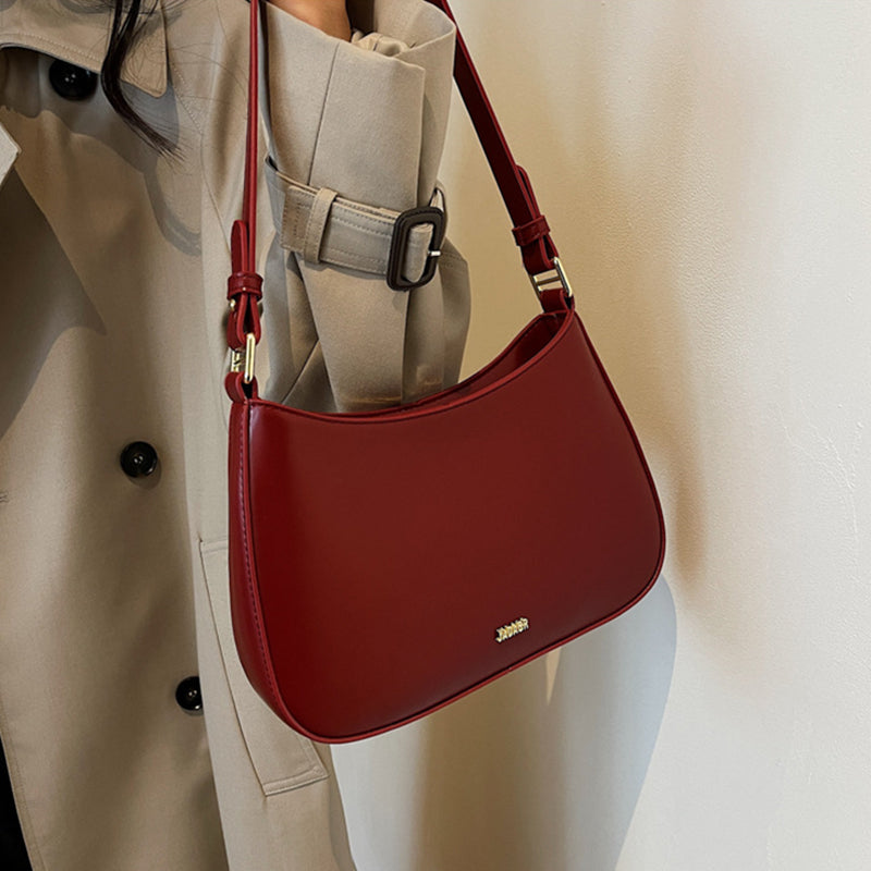 Red Underarm Shoulder Bags For Women New Texture Leather Crossbody Bag Luxury Designer Wedding Bride Handbags Sling Bag