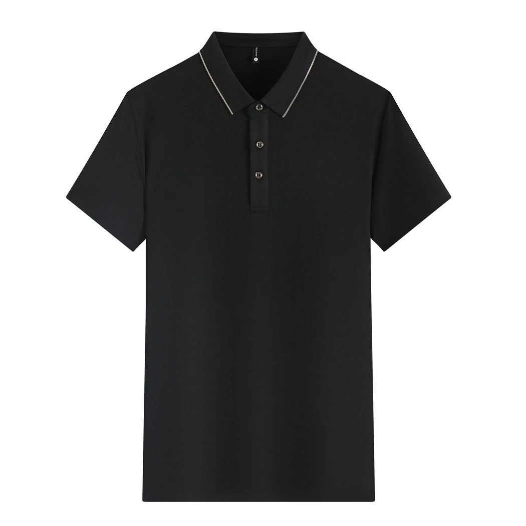 Combed Tight Mercerized Cotton Silver Polo Shirt
