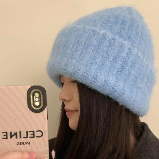 Alpaca Knit Woolen Hat Children Autumn And Winter Loose Large Version Retro Simple