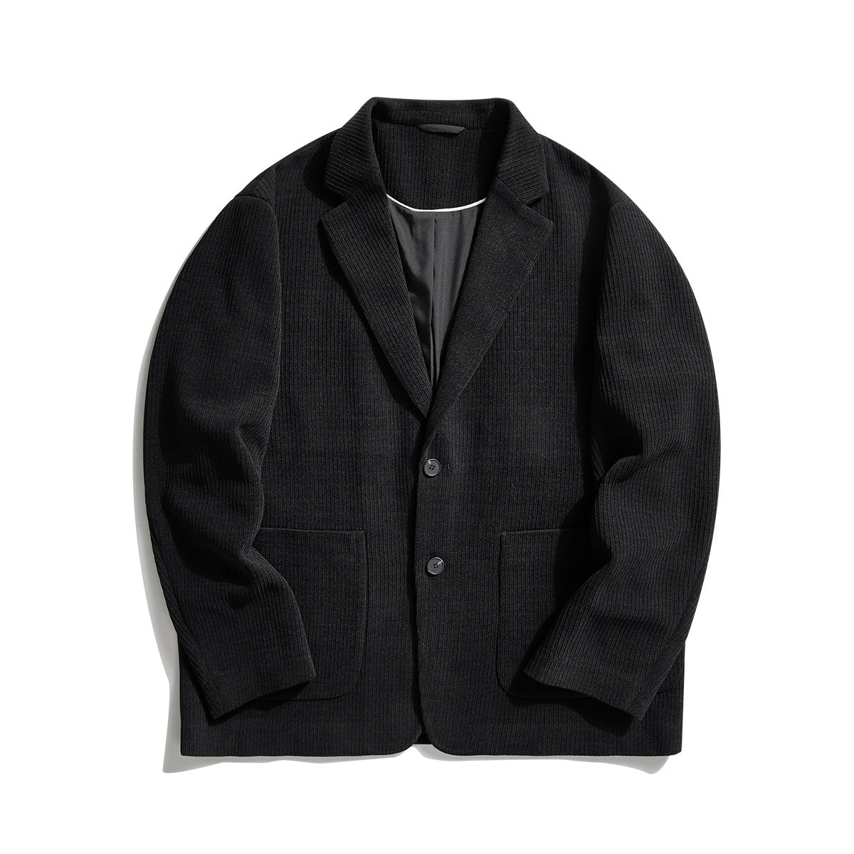 Men's Striped Texture Suit Coat Loose And Simple Jacket