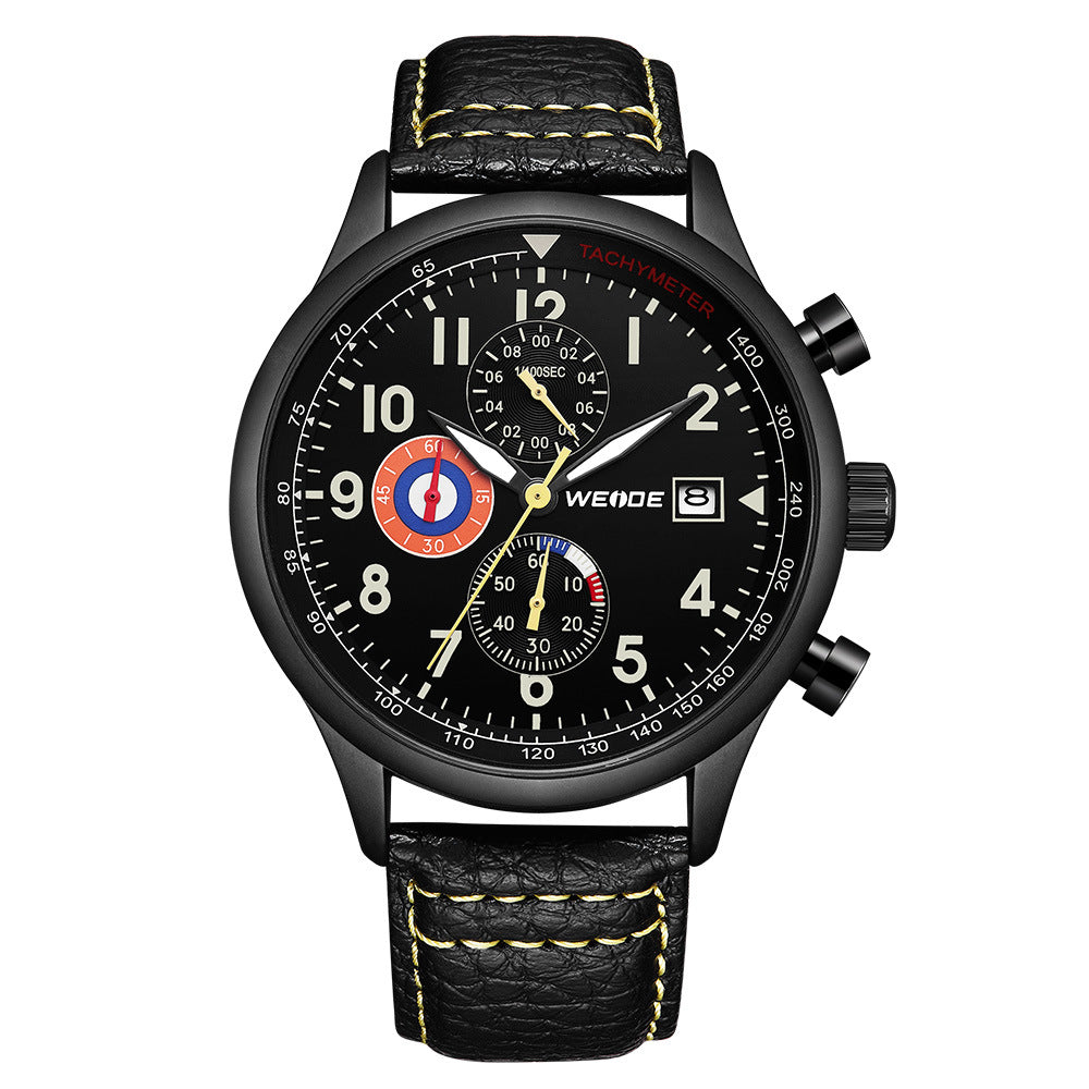 Running seconds waterproof belt watch