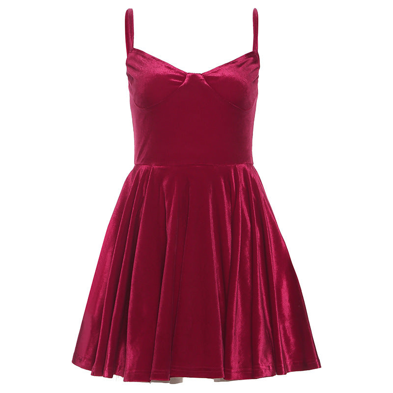 Retro-chic Sexy Backless Slip Dress