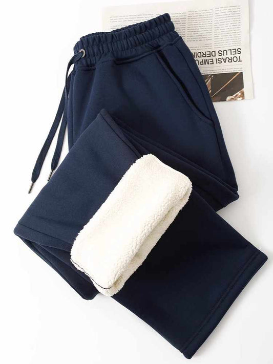 Cashmere Velvet Sweatpants Straight Casual Sports Pants