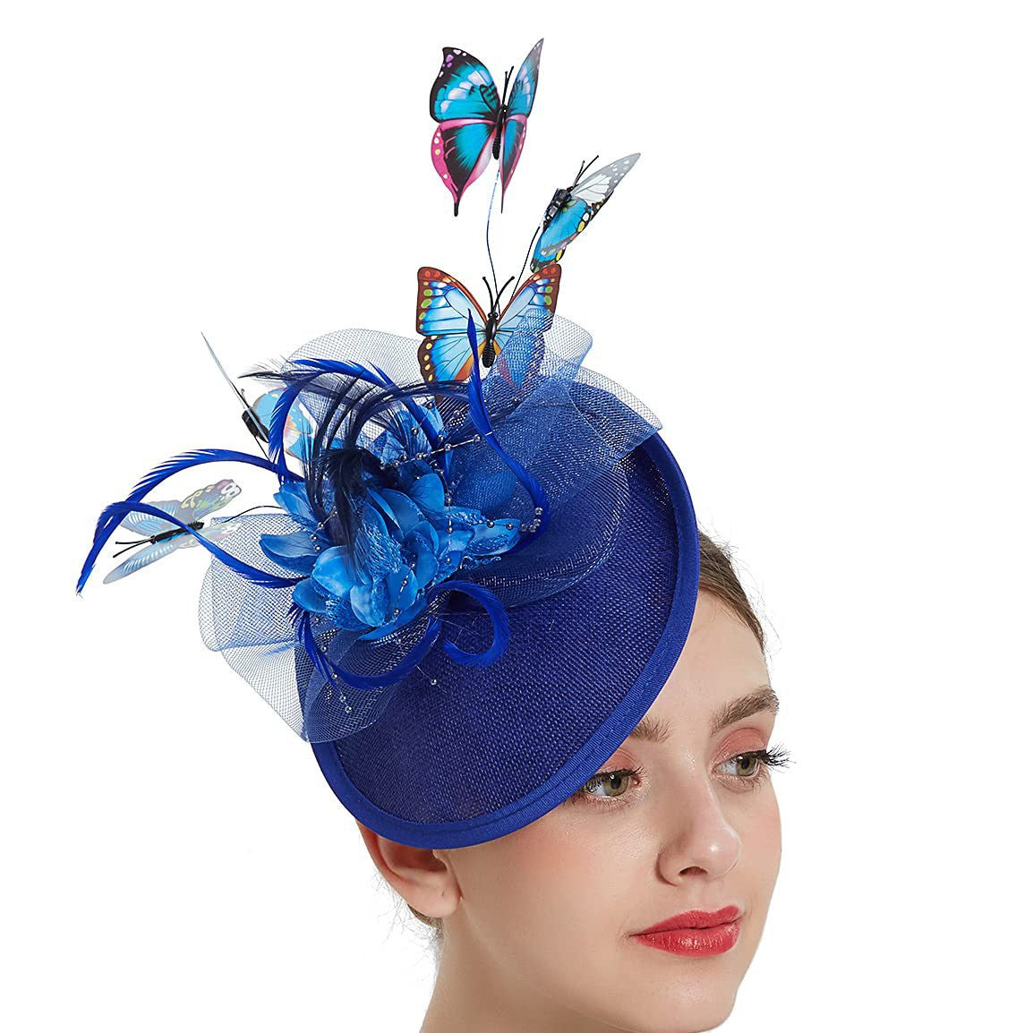 Tea Party Hat Three-dimensional Colorful Butterfly Charm