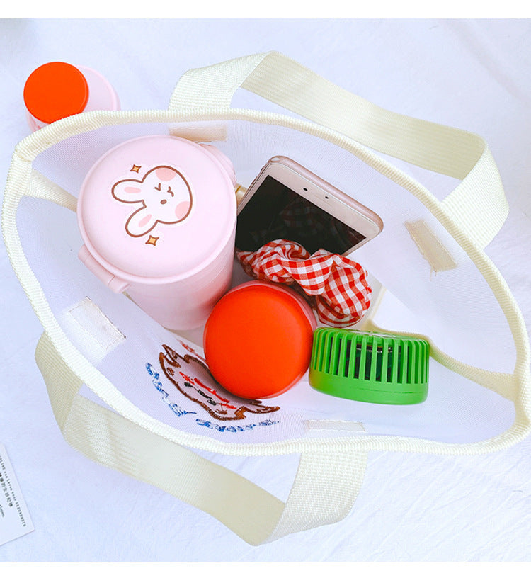 Teenage Girls Handheld Female Mesh Makeup Bag
