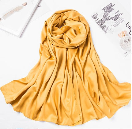 Monochrome matte satin headscarf