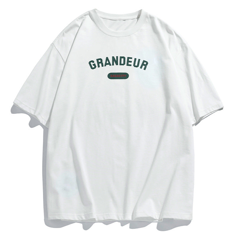 Vintage American Print Loose Short Sleeve T-Shirt